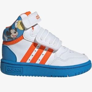 Adidas Kids' White, Orange, Blue Sneakers Mickey Mouse Disney size 9 brand new